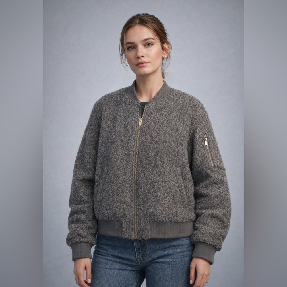 H&M Charcoal Bomber Jacket